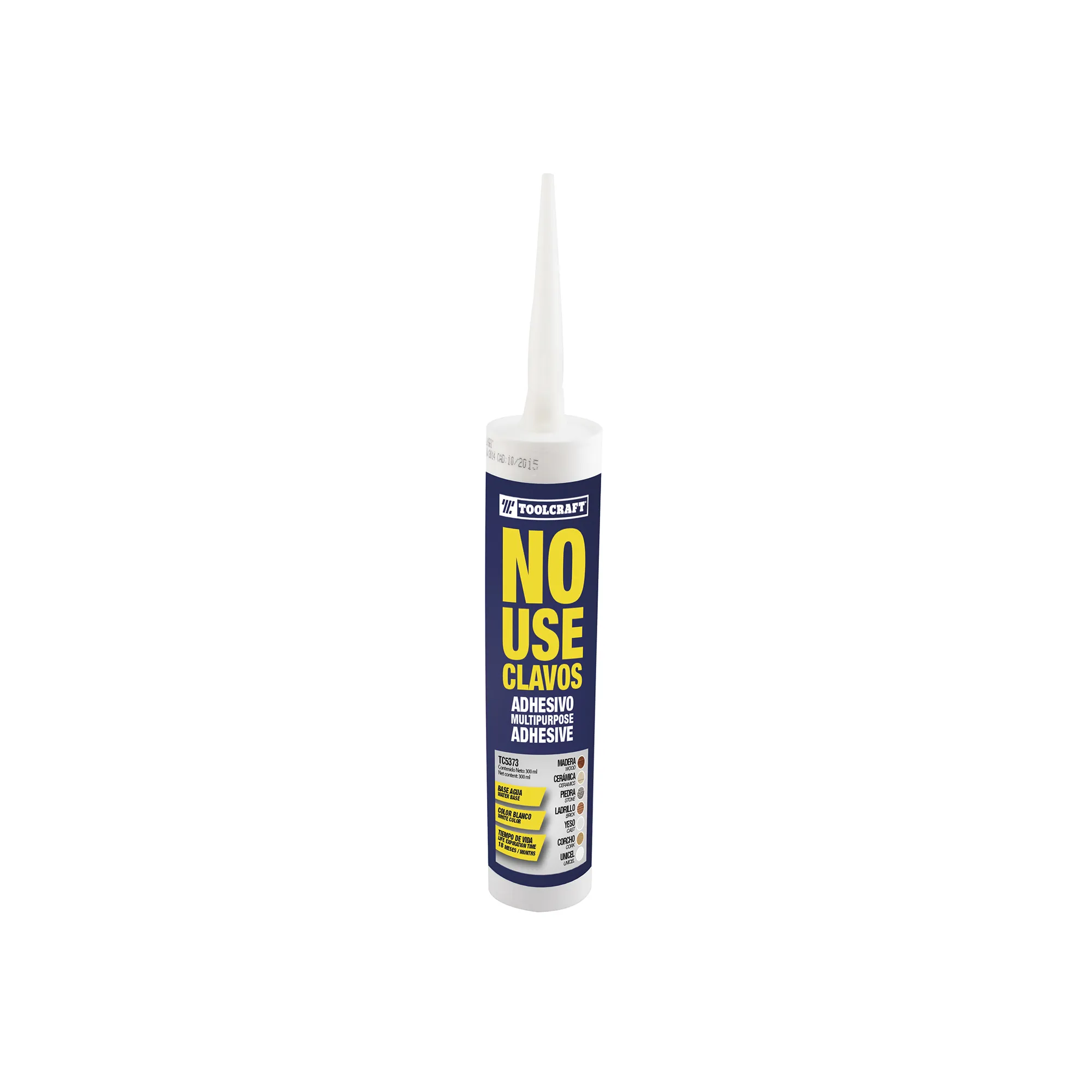 Pegante No Use Clavos 100 Ml Toolcraft Blanco Multiusos