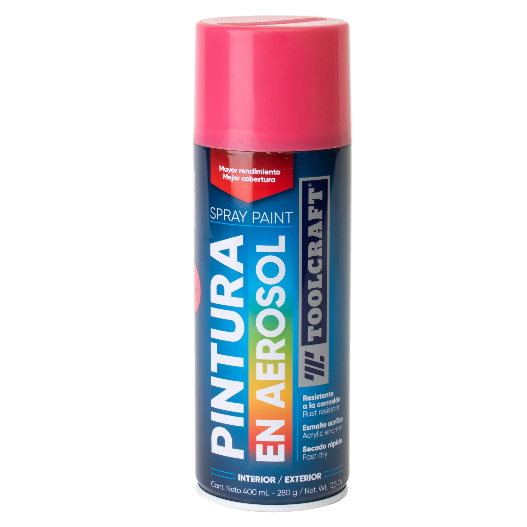 Pintura Aerosol Rosa Brillante Toolcraft 400 Ml Sin Plomo