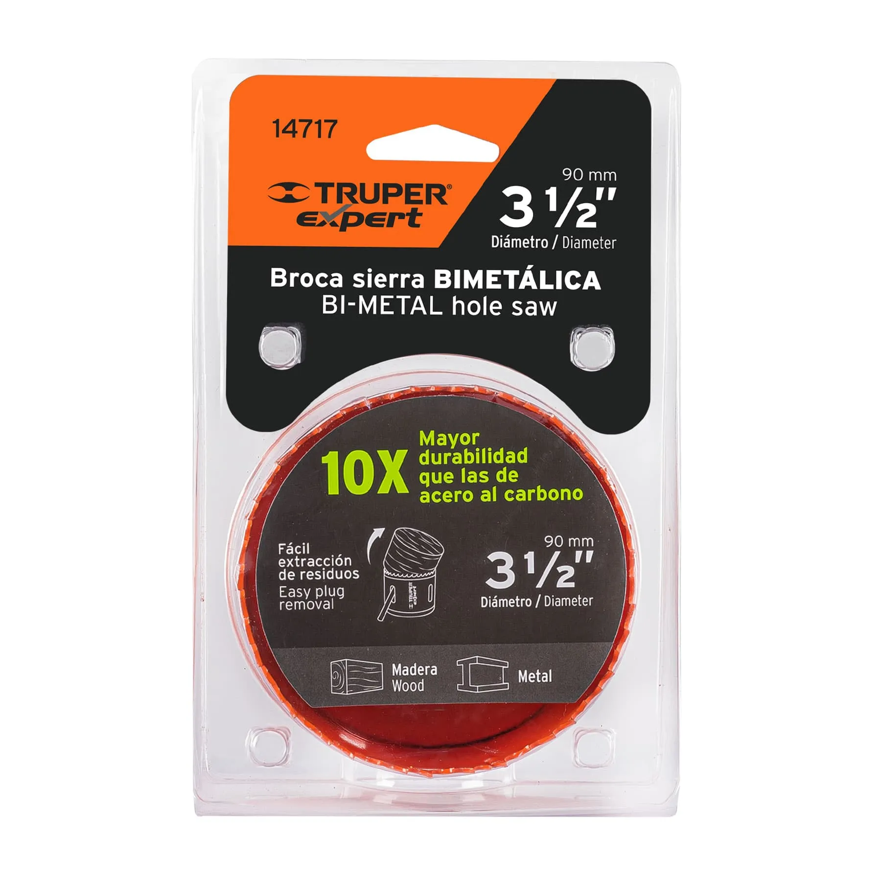 Sierra Copa Bimetálica Diámetro 3.1/2", Mandril De 7/16" Truper