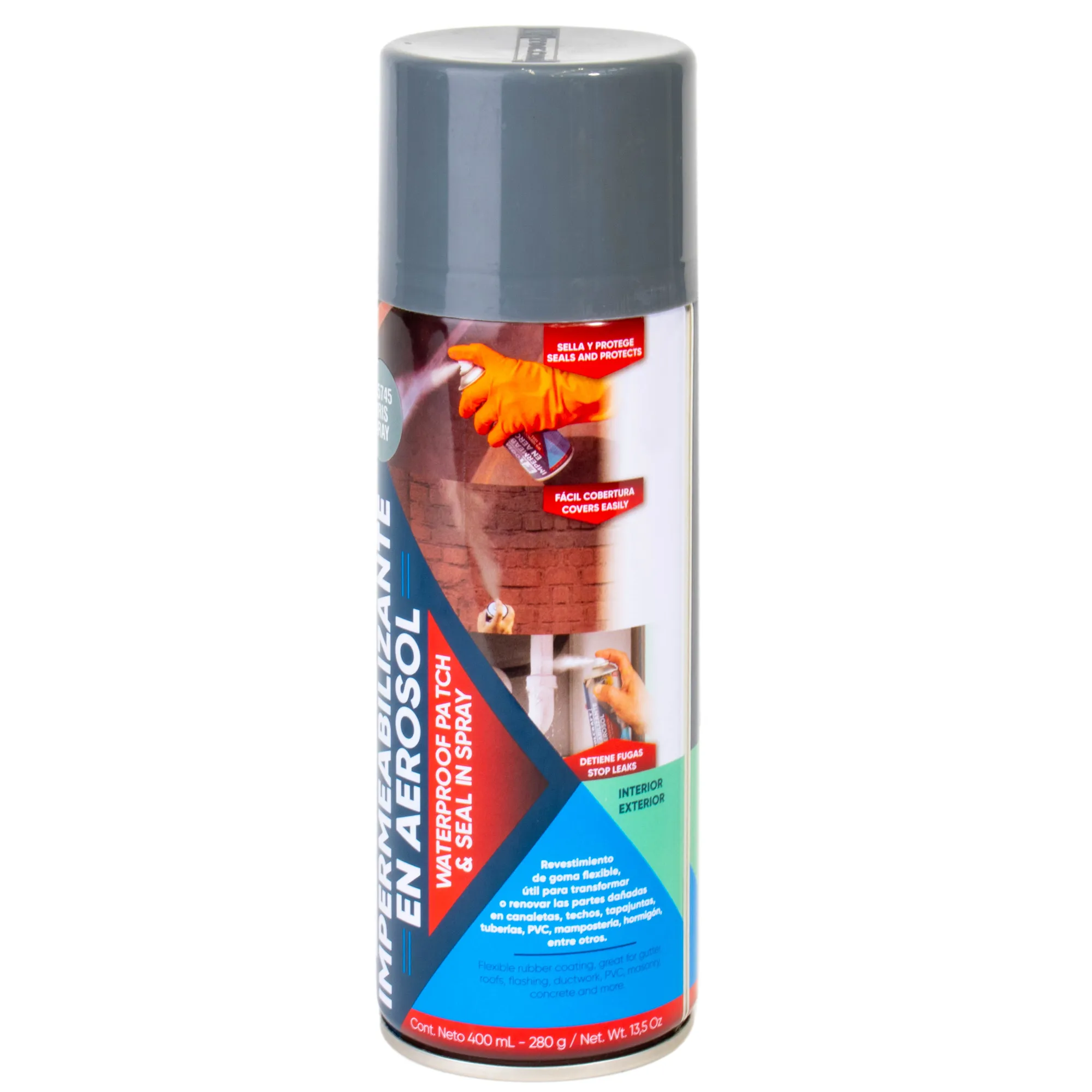 Impermeabilizante Aerosol Gris Toolcraft De 400 Ml