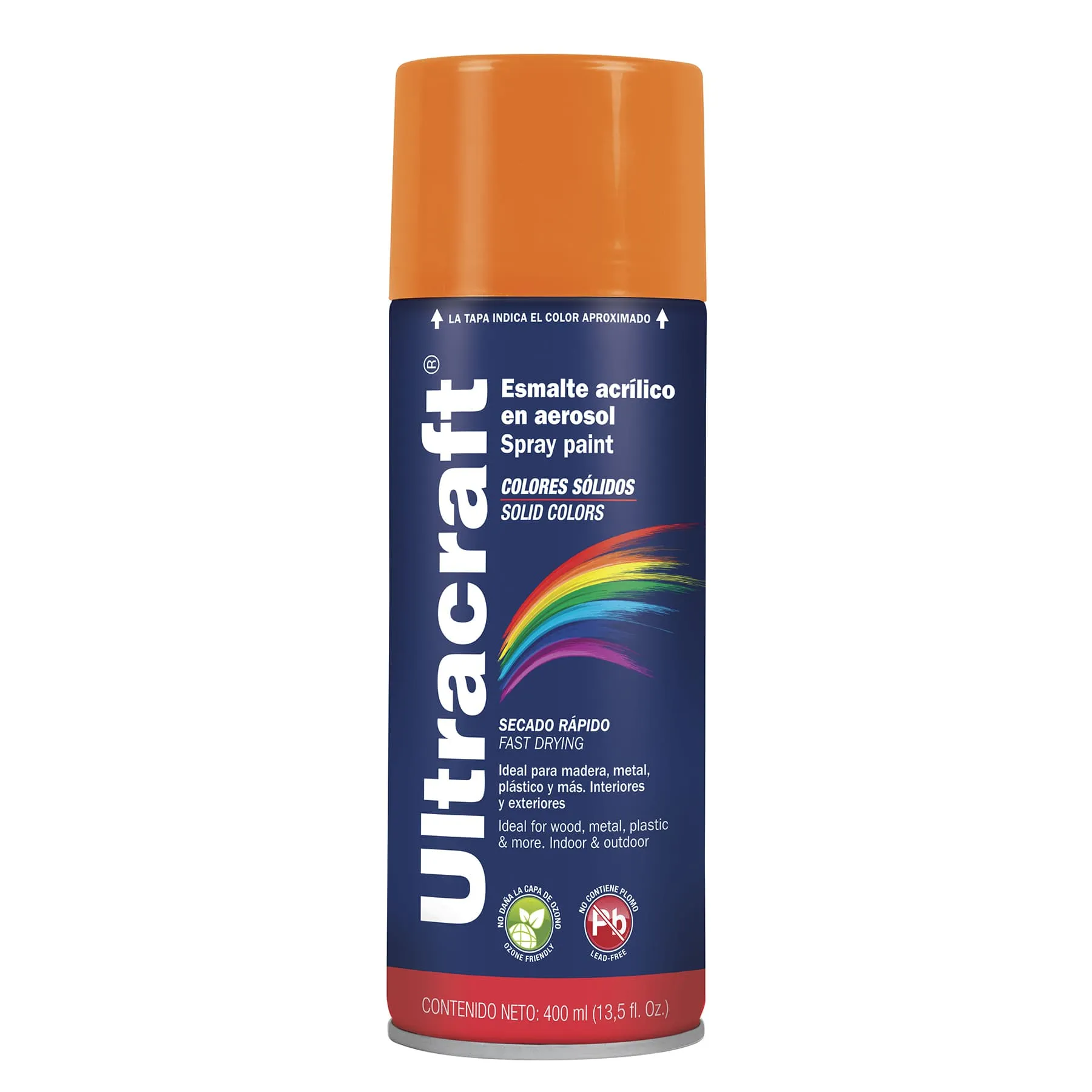 Pintura Amarilla En Aerosol De 400 Ml, Secado Rápido Ultracraft