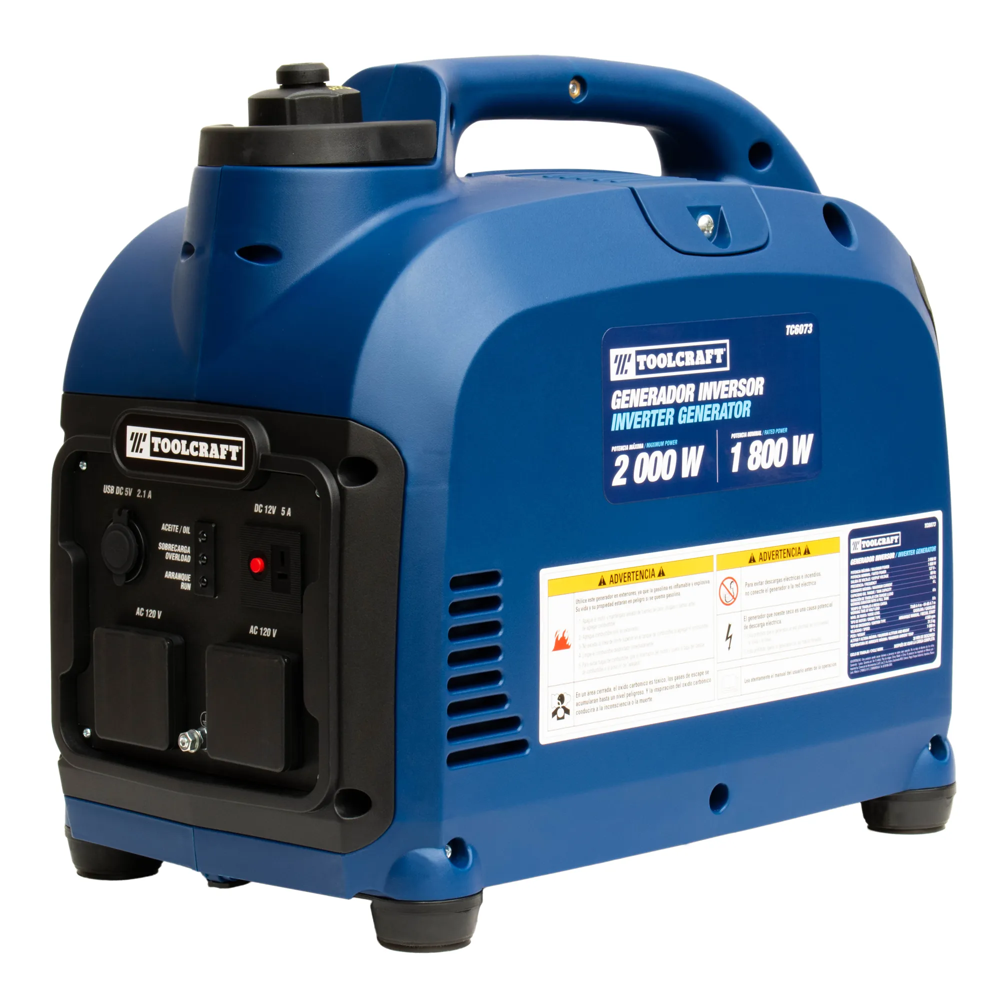 Generador Inversor A Gasolina 2.000 W Toolcraft Portátil