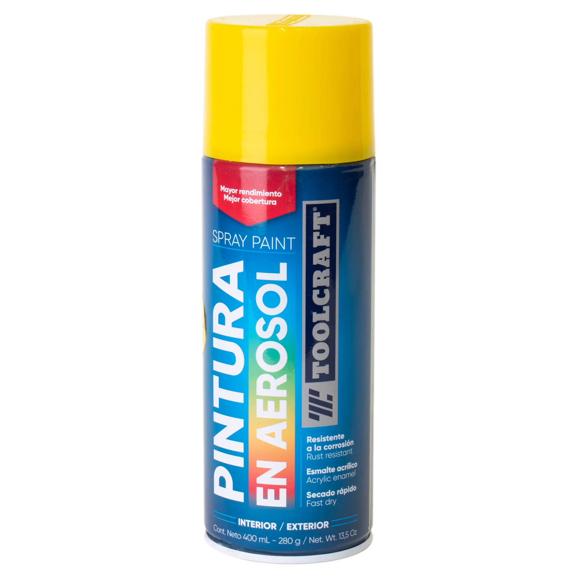 Pintura Aerosol Amarillo Ocre Toolcraft 400 Ml Sin Plomo