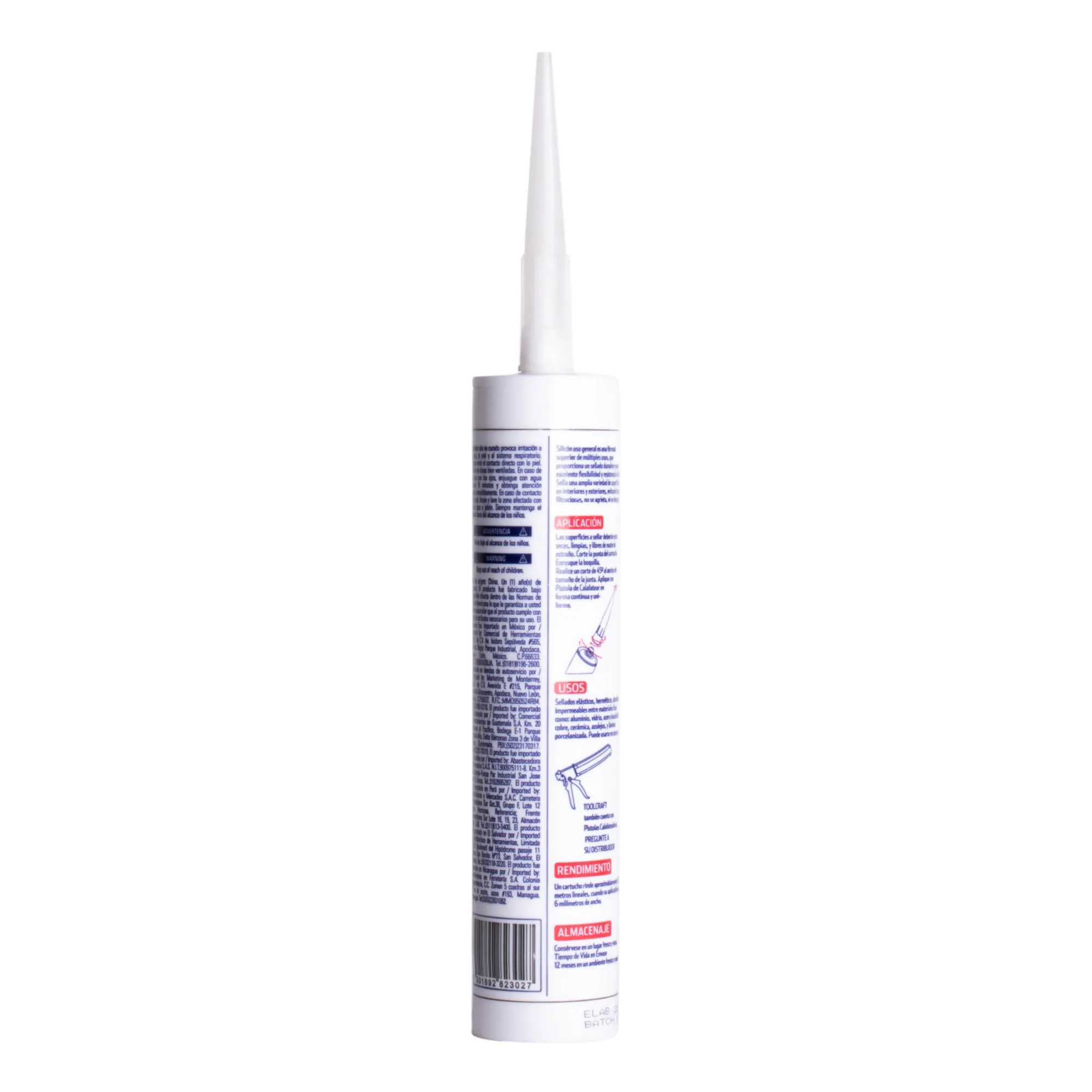 Tubo De Silicona Transparente 300 Ml Toolcraft Uso General