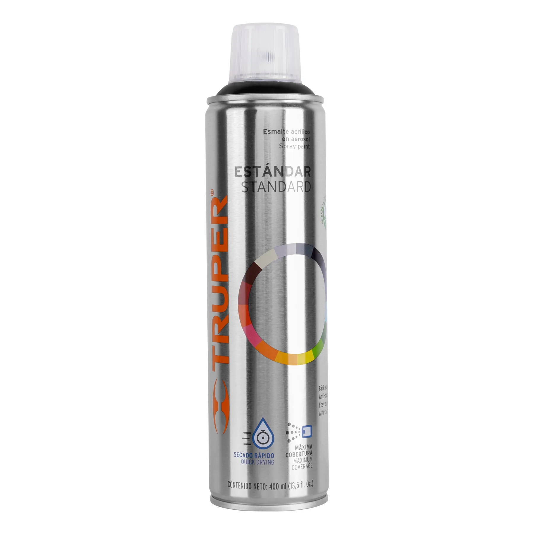 Pintura Aerosol En Lata 400 Ml Negro Brillante, Profesional Truper