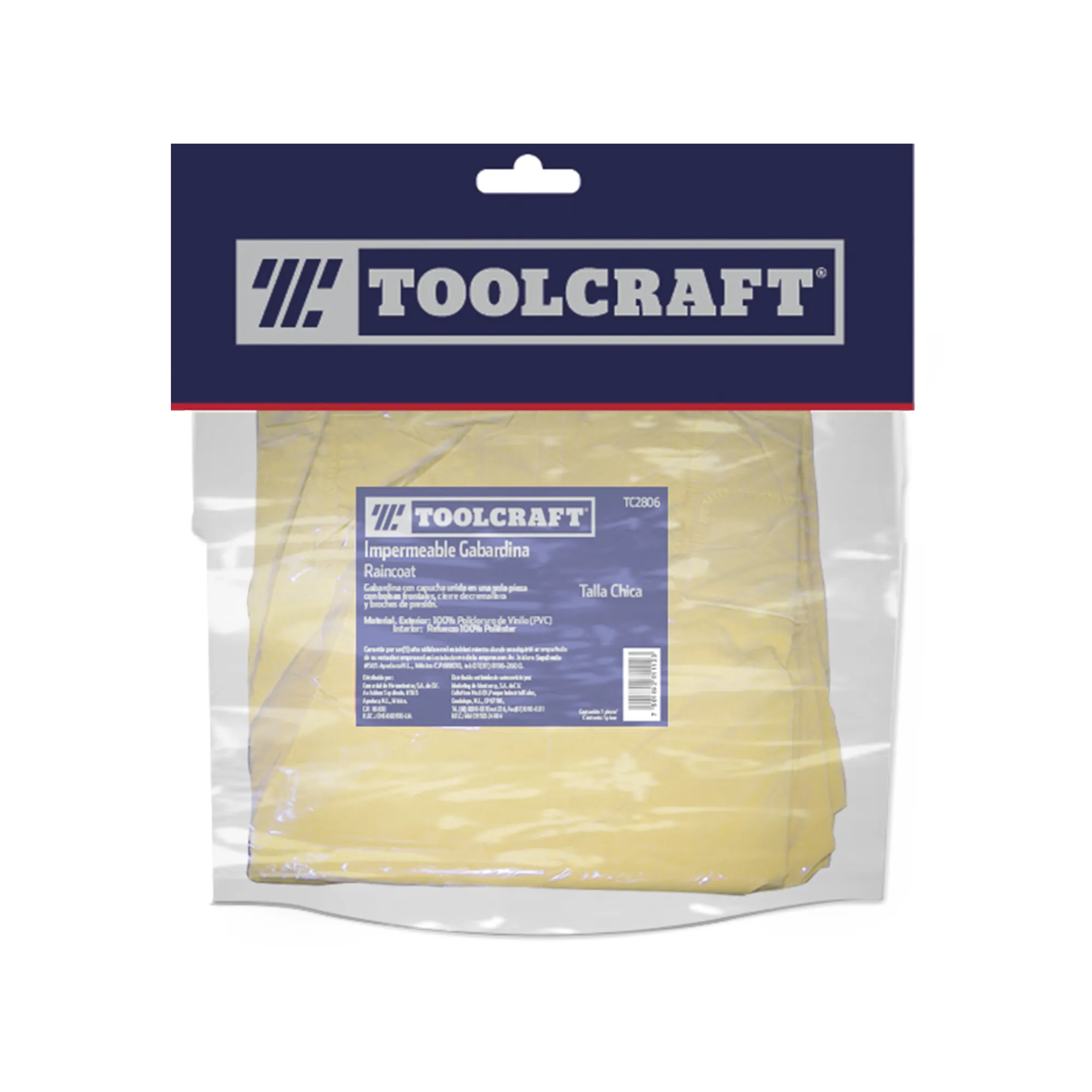 Capa Impermeable Ligera Para Lluvia Toolcraft Amarillo