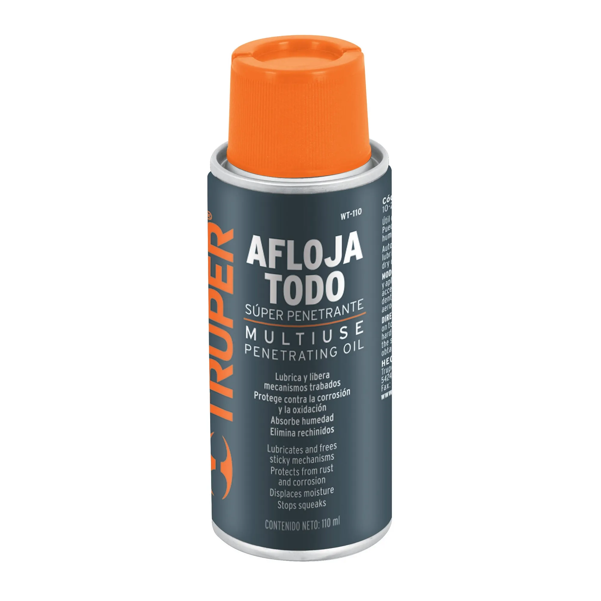 Aceite Aflojatodo De 110 Ml, Protege, Limpia Y Lubrica Truper