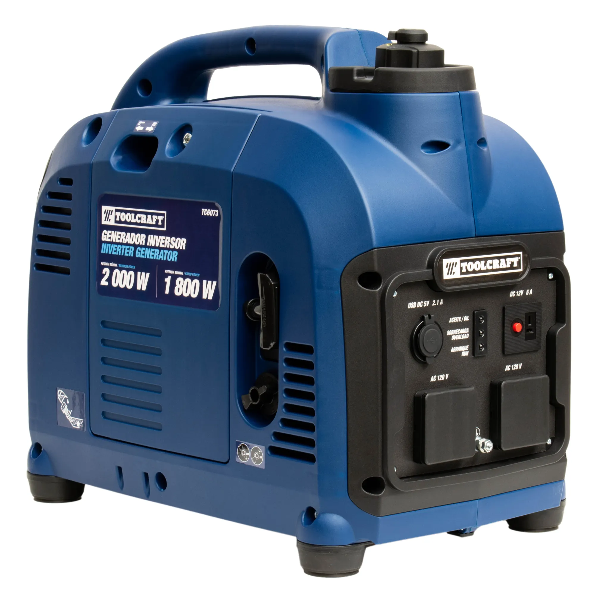 Generador Inversor A Gasolina 2.000 W Toolcraft Portátil