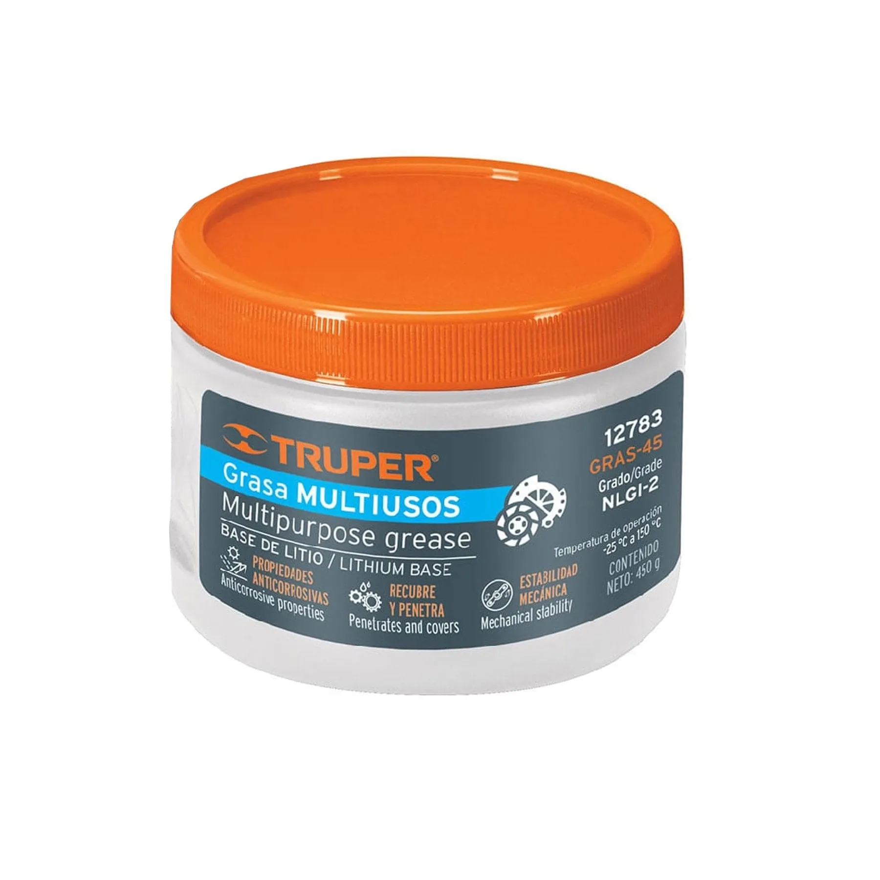 Grasa Lubricante Multiusos De Litio 450 Gr Grado Nlgi-2 Truper