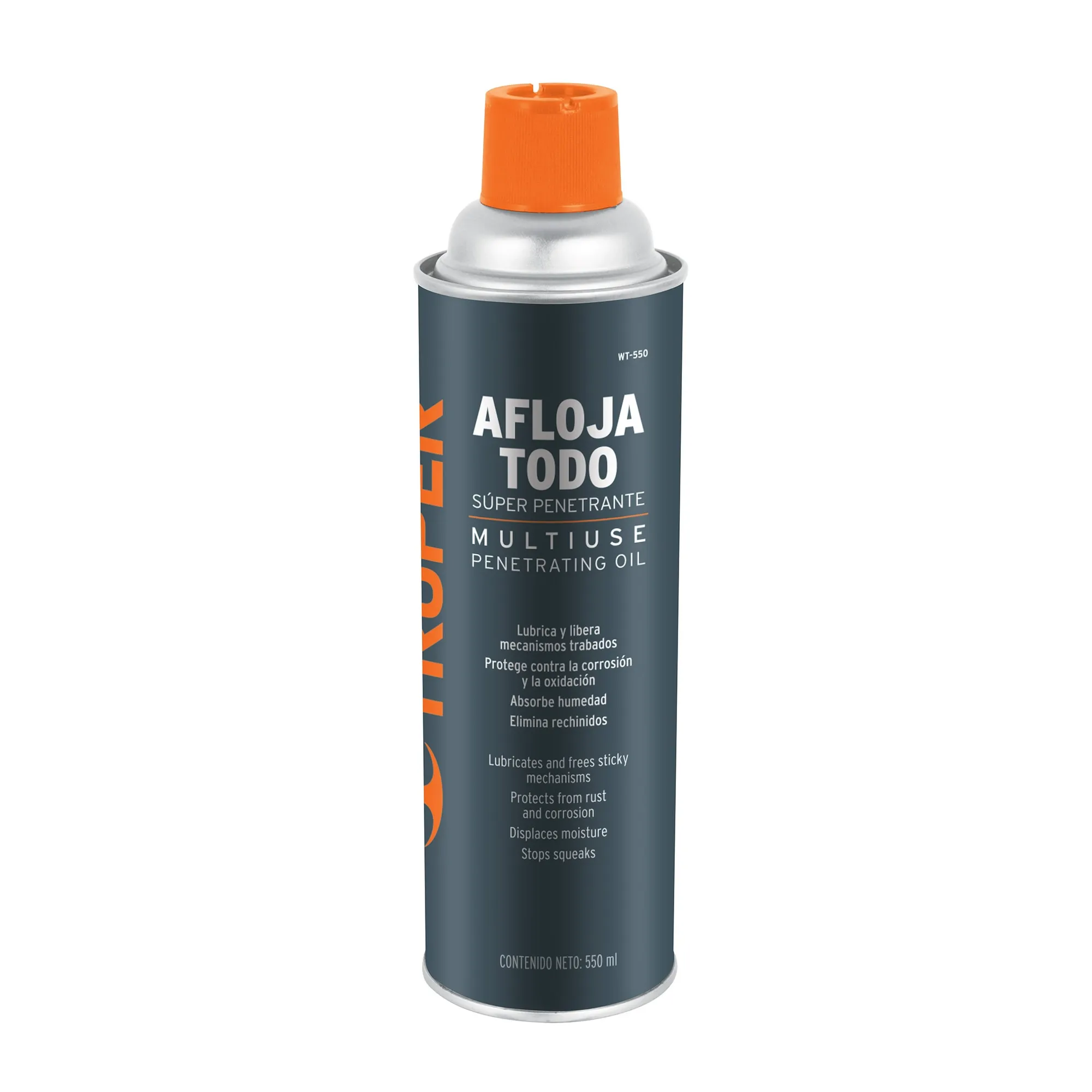 Aceite Aflojatodo De 550 Ml, Protege, Limpia Y Lubrica Truper