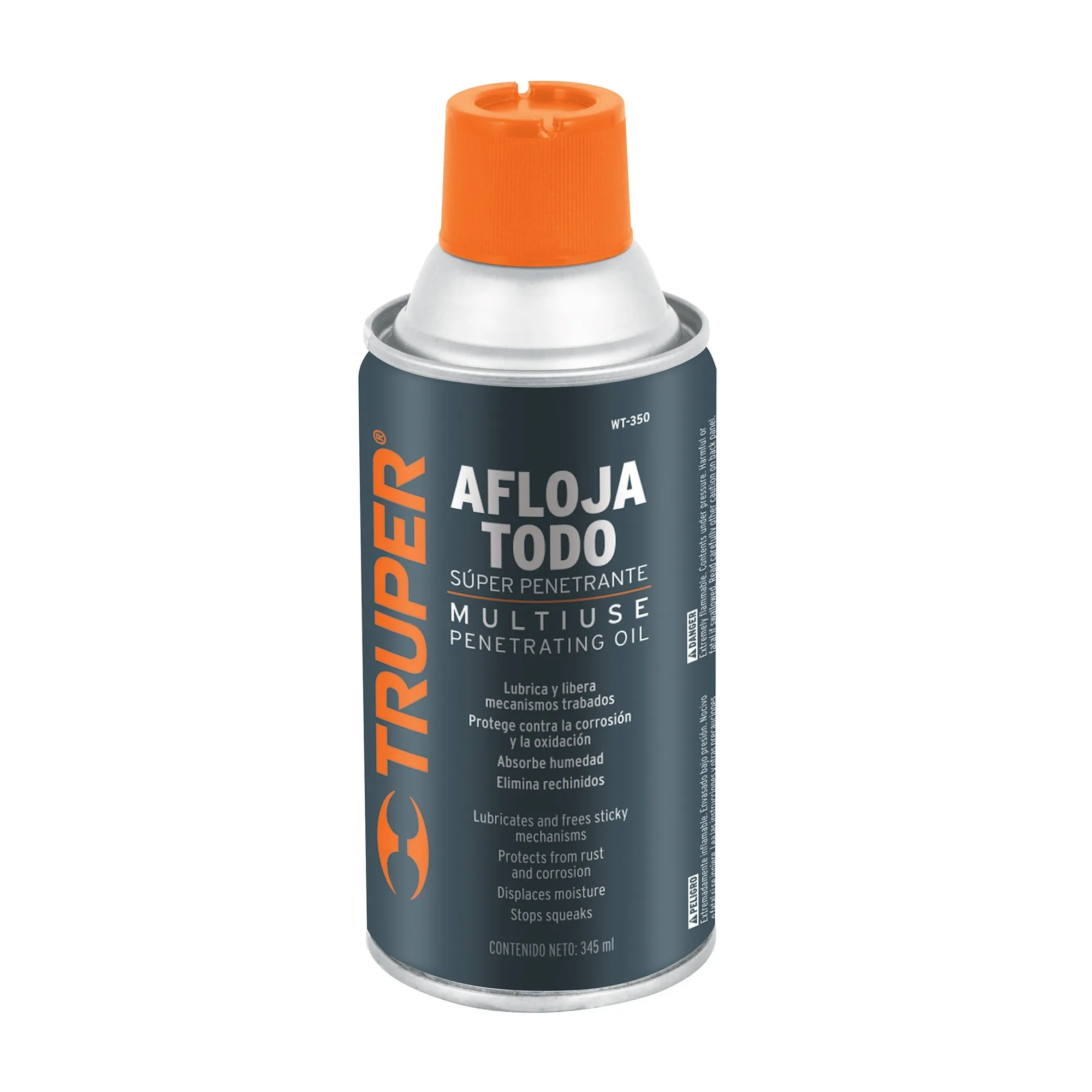 Aceite Aflojatodo De 345 Ml, Protege, Limpia Y Lubrica Truper