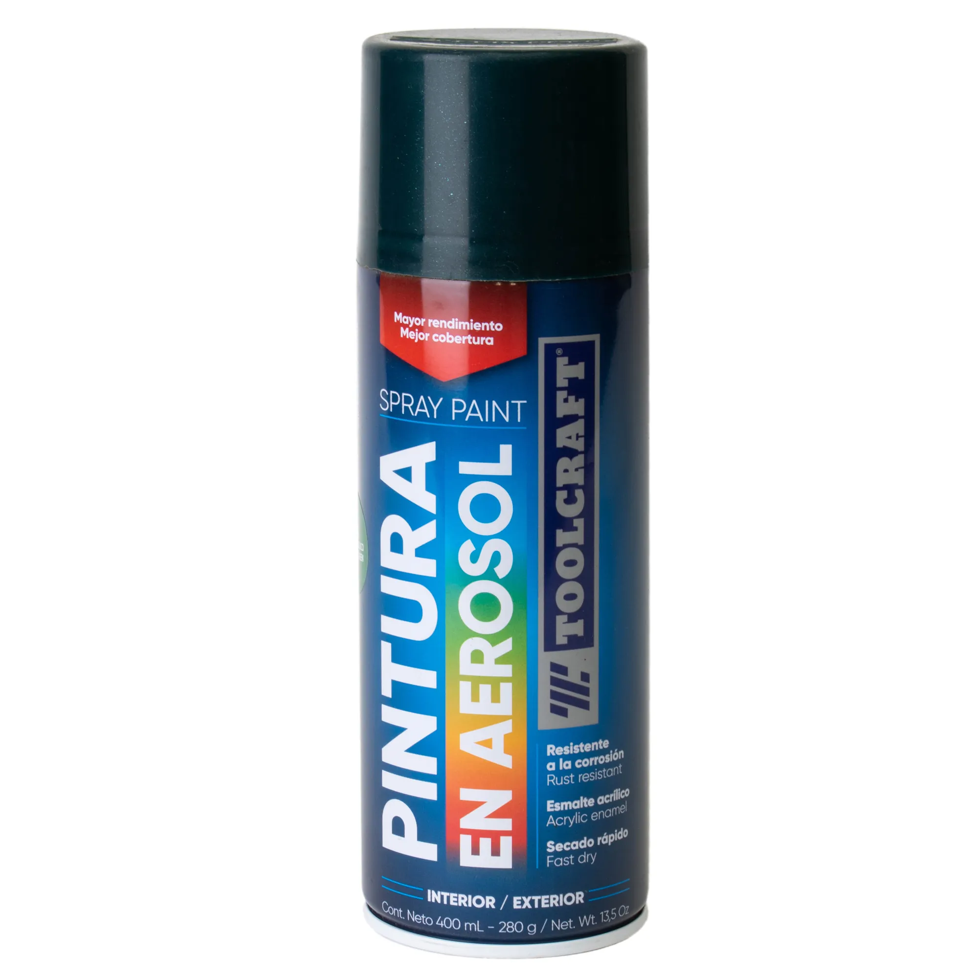 Pintura Aerosol Verde Metalizado Toolcraft 400 Ml