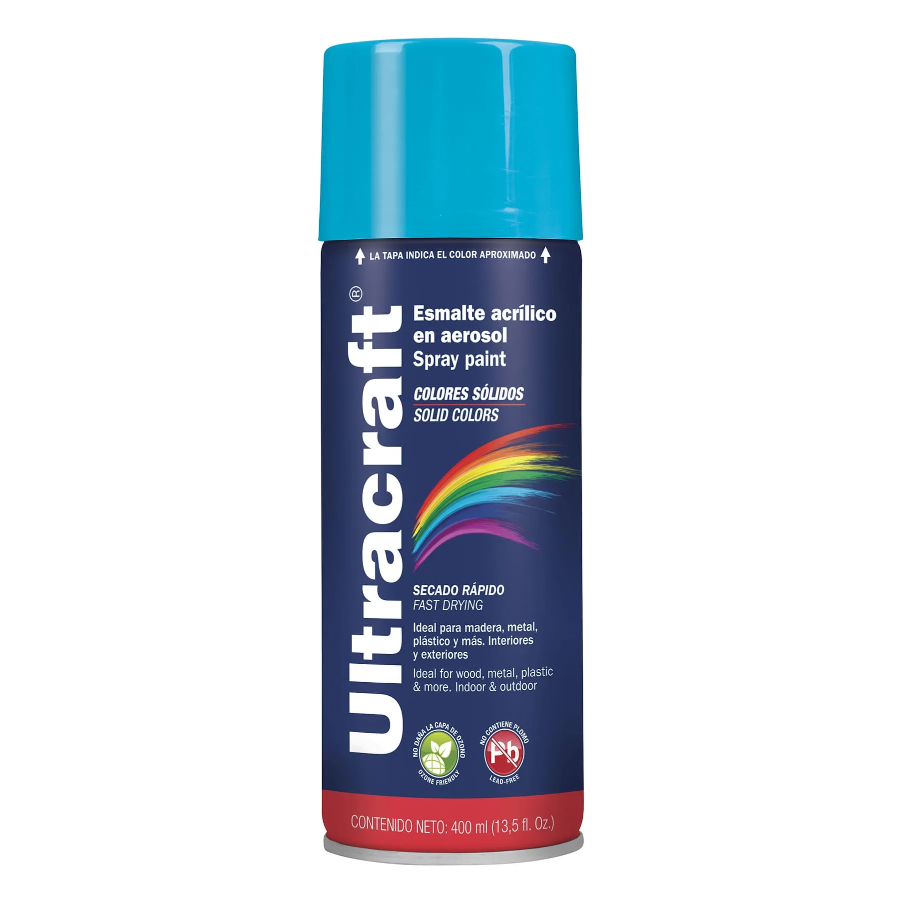 Pintura Azul Celeste En Aerosol De 400 Ml, Secado Rápido Ultracraft