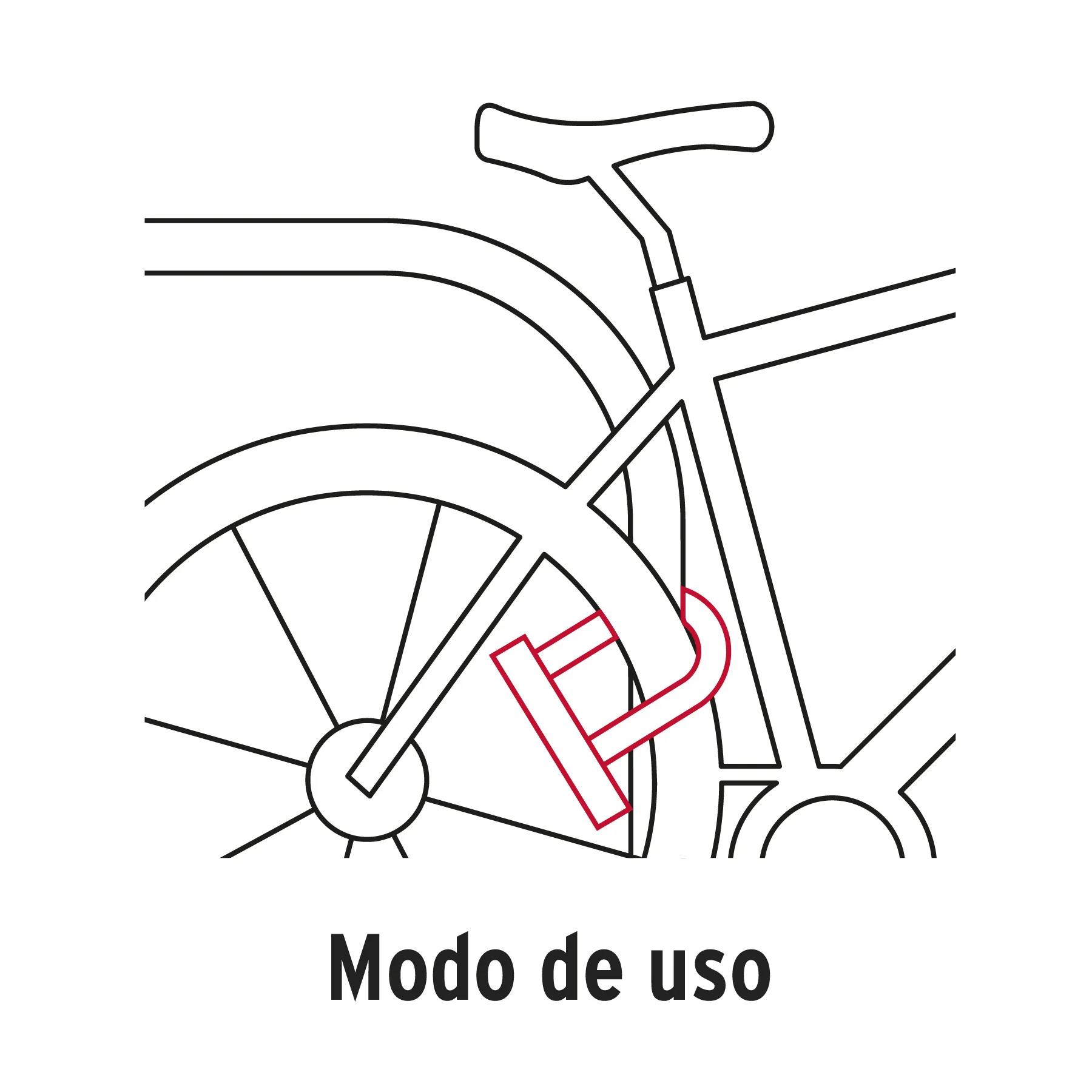 Candado Tipo U Para Bicicleta Y Motocicleta De 12 Mm, Rígido Hermex