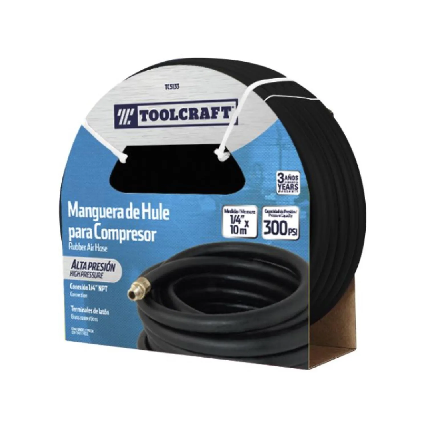 Manguera De Hule 15 M X 1/2'' Toolcraft Para Compresor