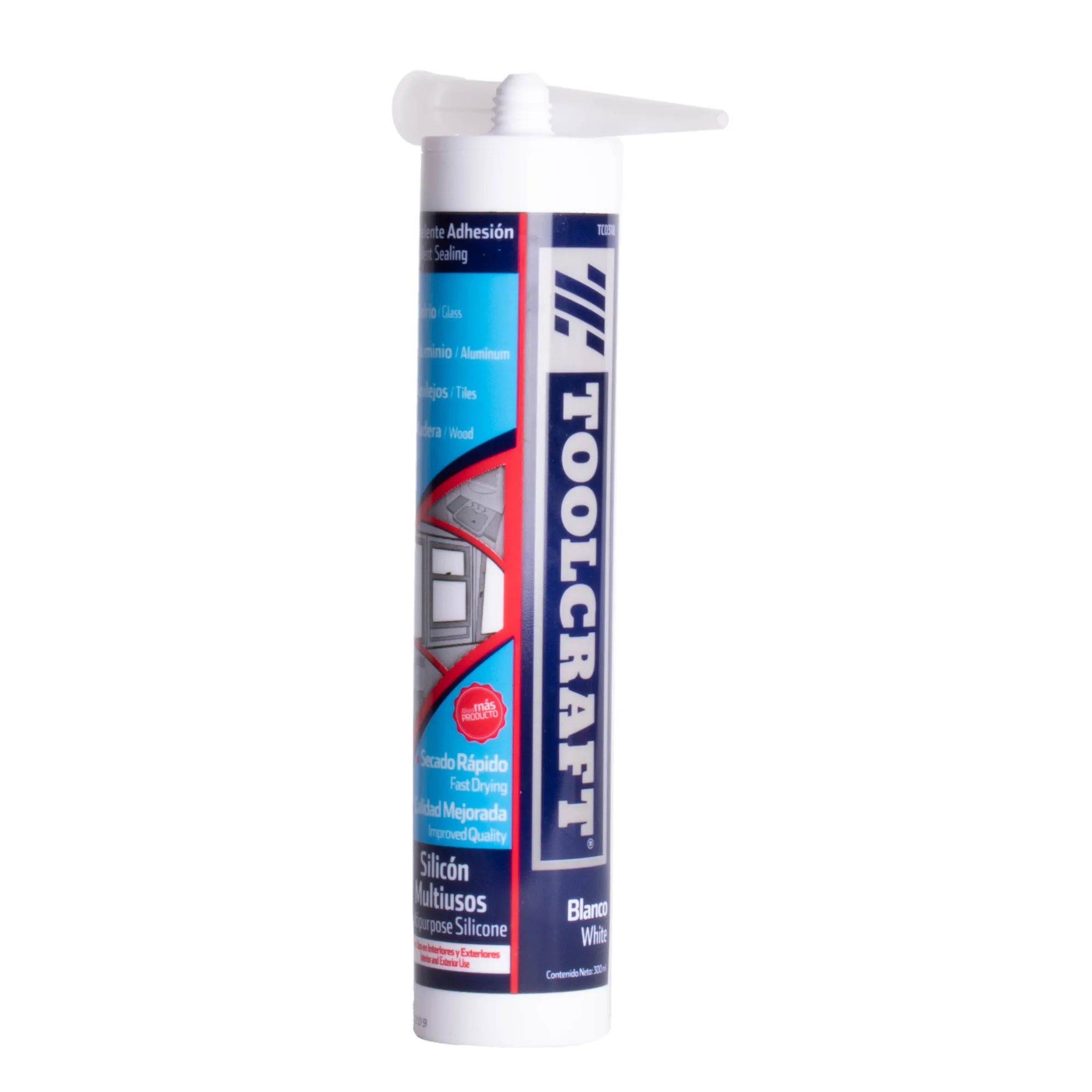 Tubo De Silicona Blanca 300 Ml Toolcraft Uso General