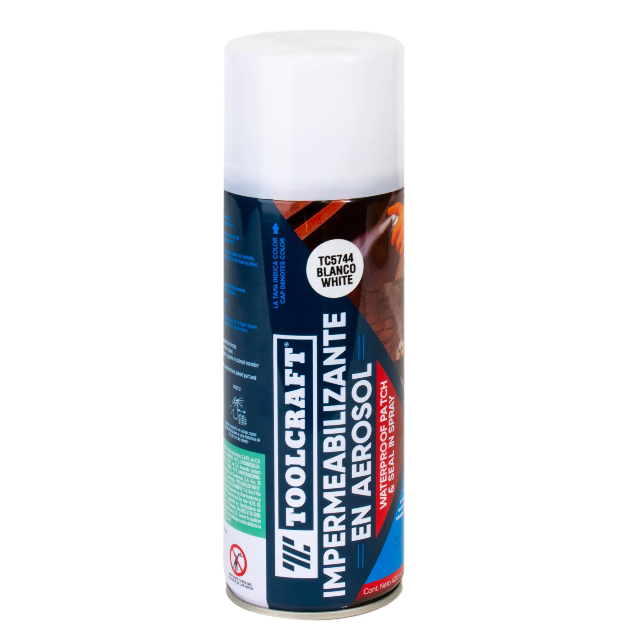 Impermeabilizante Aerosol Blanco Toolcraft De 400 Ml