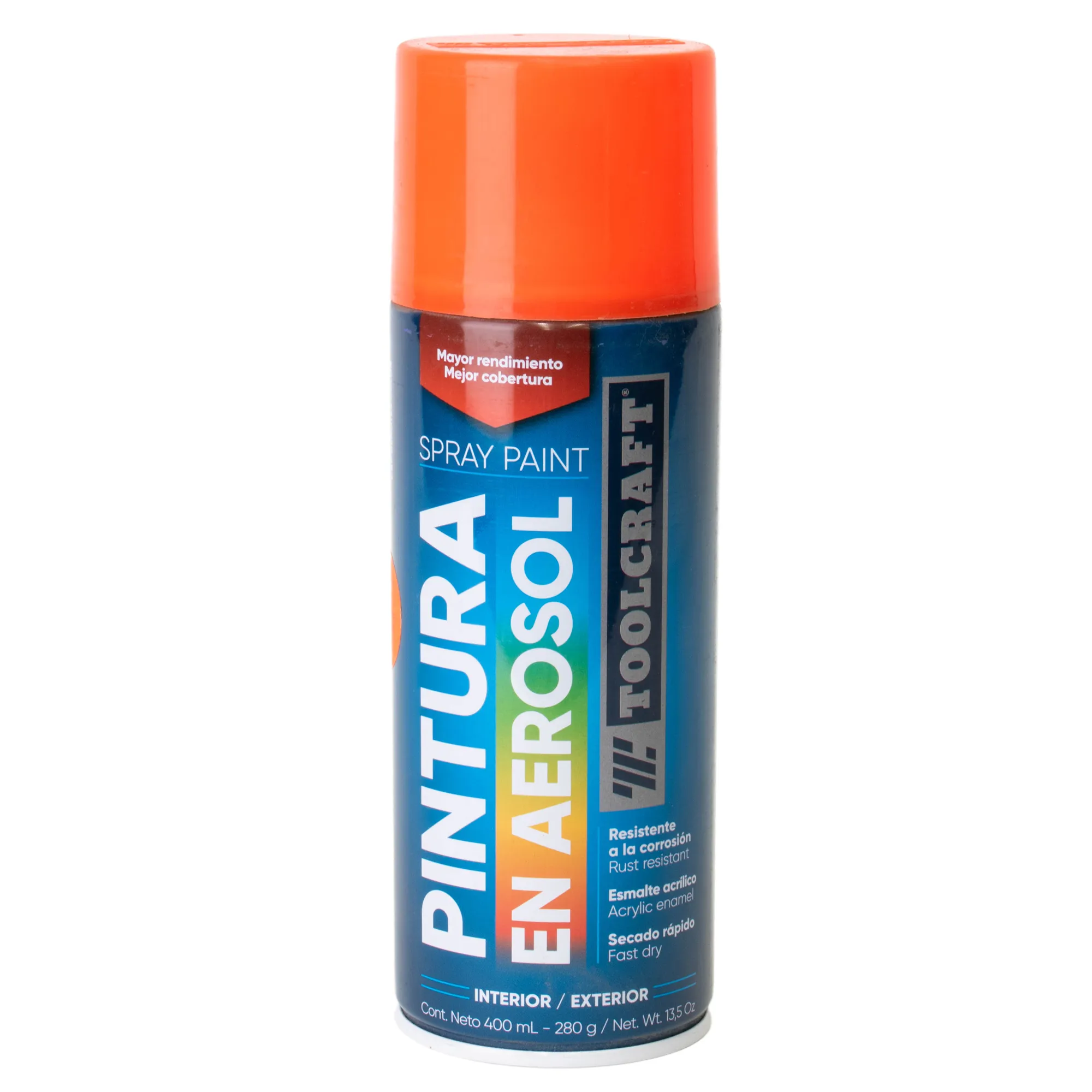 Pintura Aerosol Naranja Fluorescente Toolcraft 400 Ml