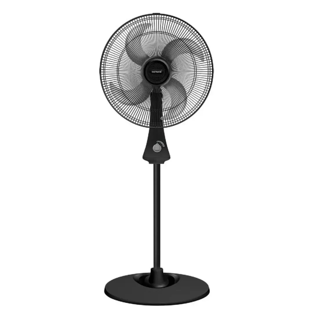 Ventilador Turbo Metallic Pedestal Negro 57Ve360010 Samurai 