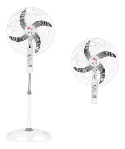 Ventilador altezza  18" 4ASPAS pedestal  doble balinera blanco- malla plastica 