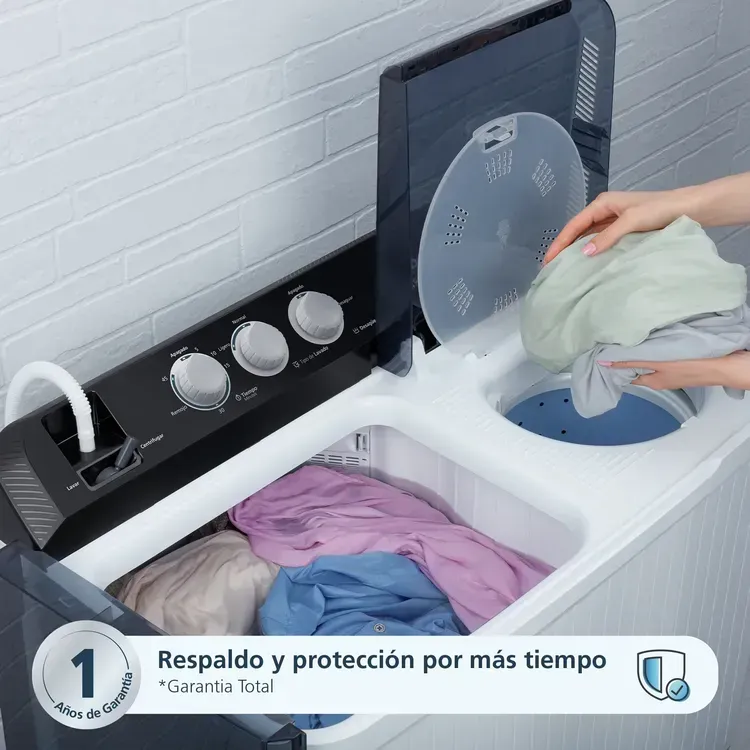 Lavadora MABE Semi Automática Carga Superior 16 Kilos LMD6124HBAB0 Blanca