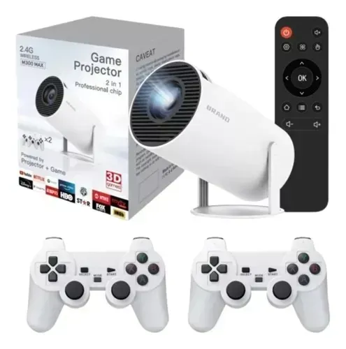 Proyector Android P30 Max Pro 4k Apps - Juegos +  2 Controles