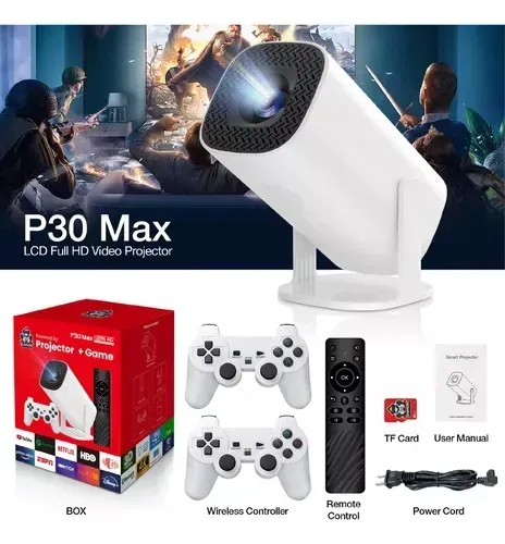 Proyector Portatil Rotacion P30 Max Pro Juegos 2 Controles