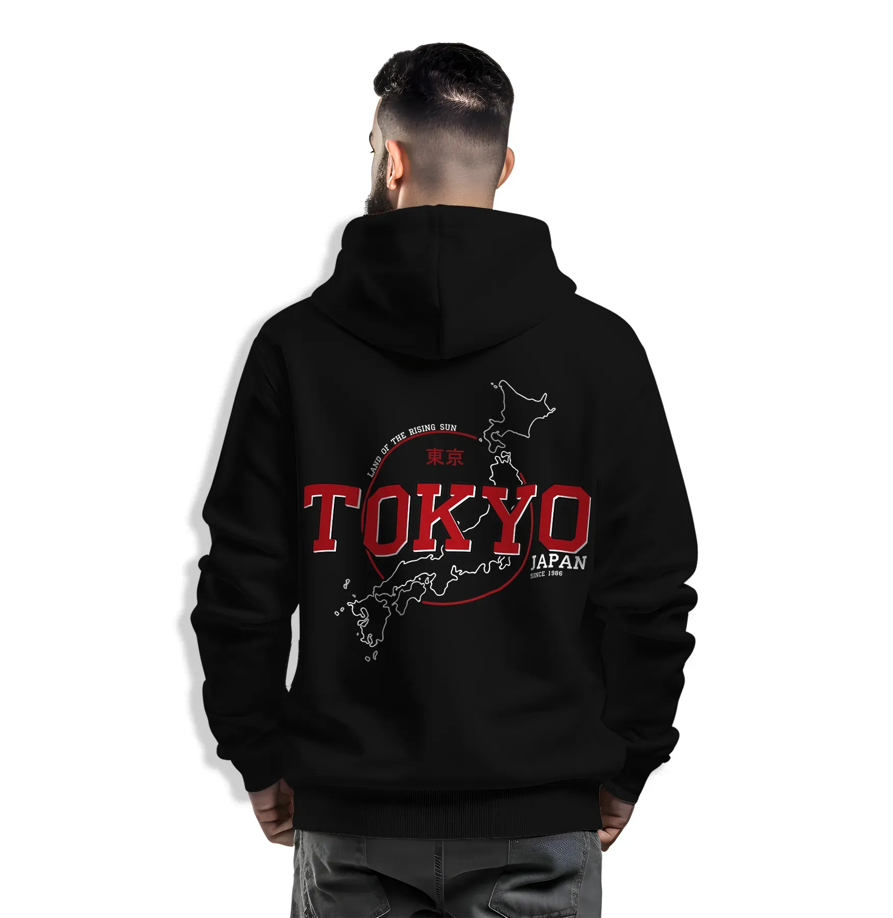 Buzo Hoodie Negro - Tokyo Japon