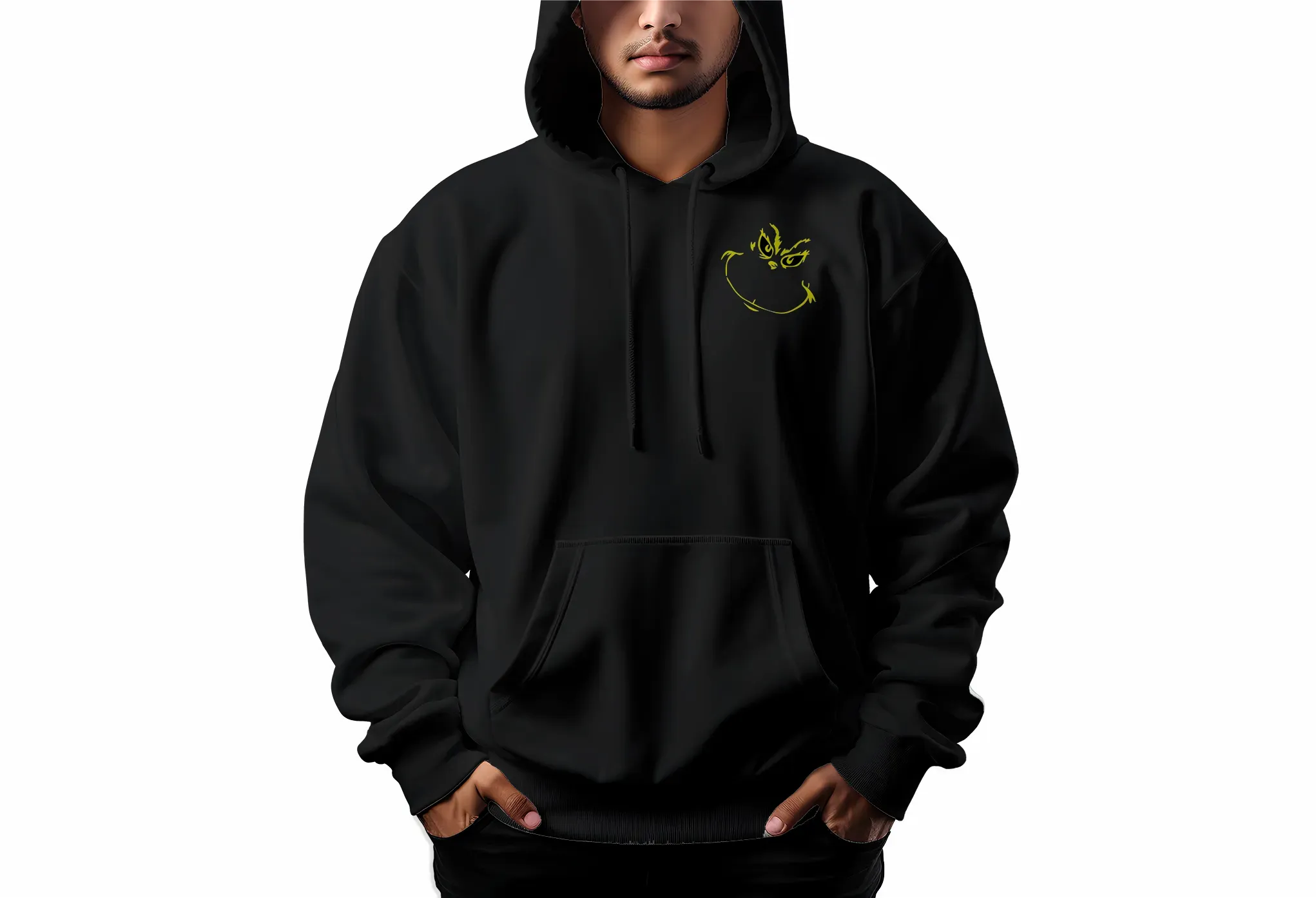 Buzo Hoodie - Cara del Grinch