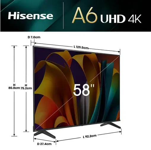 TV Televisor Hisense 58 Pulgadas - Uhd4K Smart TV 58A6N