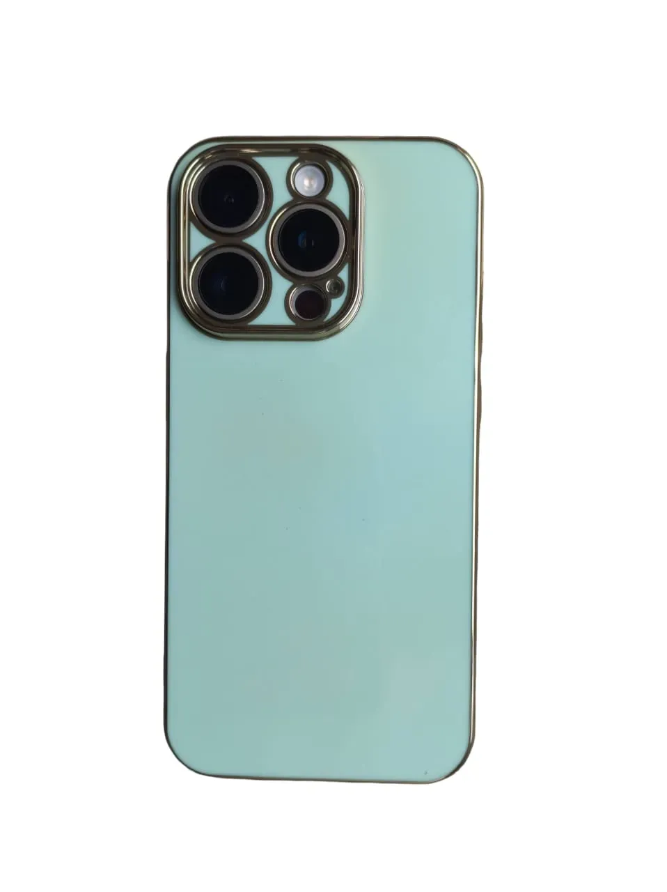 Funda Celular Case Iphone 15 Pro - Verde con Dorado