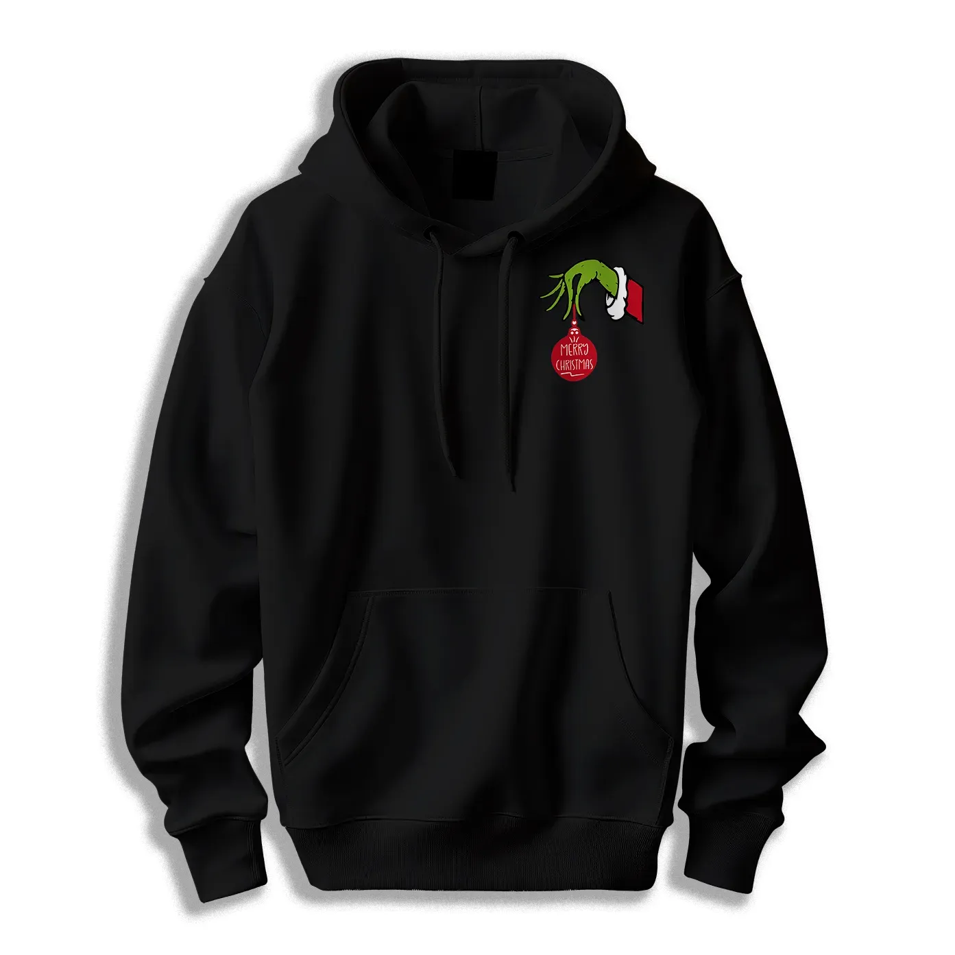 Hoodie Buzo Negro - Grinch Feliz Navidad