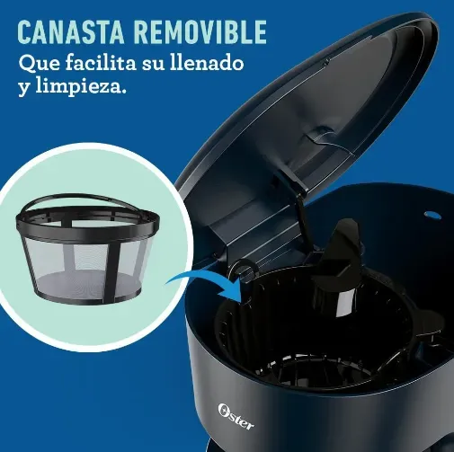 Cafetera de 12 Tazas Con Filtro Permanente Oster