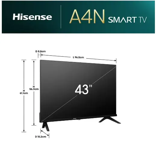 TV Televisor Hisense 43" Pulgadas FHD Smart TV