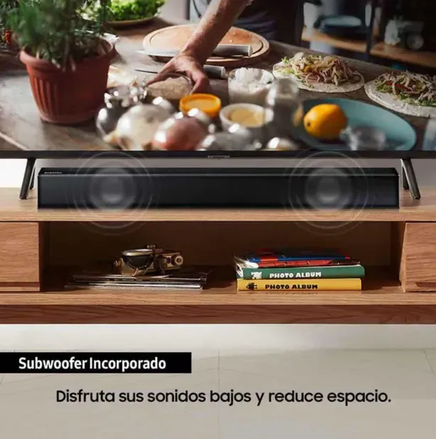 Barra de Sonido - SAMSUNG Woofer integrado 2.0 HWC400/ZL Negra