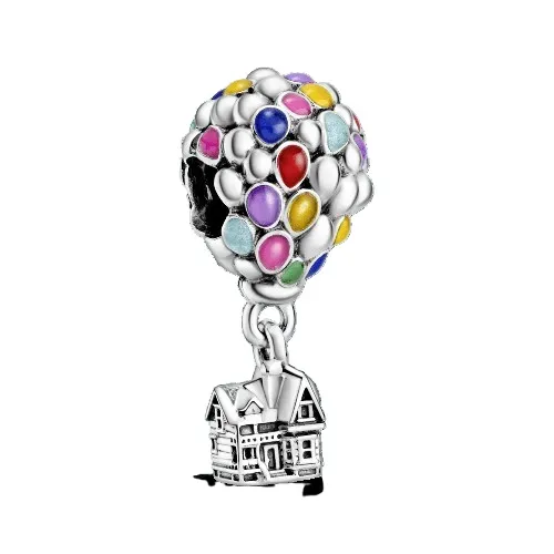 Charm de la Casa y Los Globos de Up de Disney Tipo Pandora Plata 925