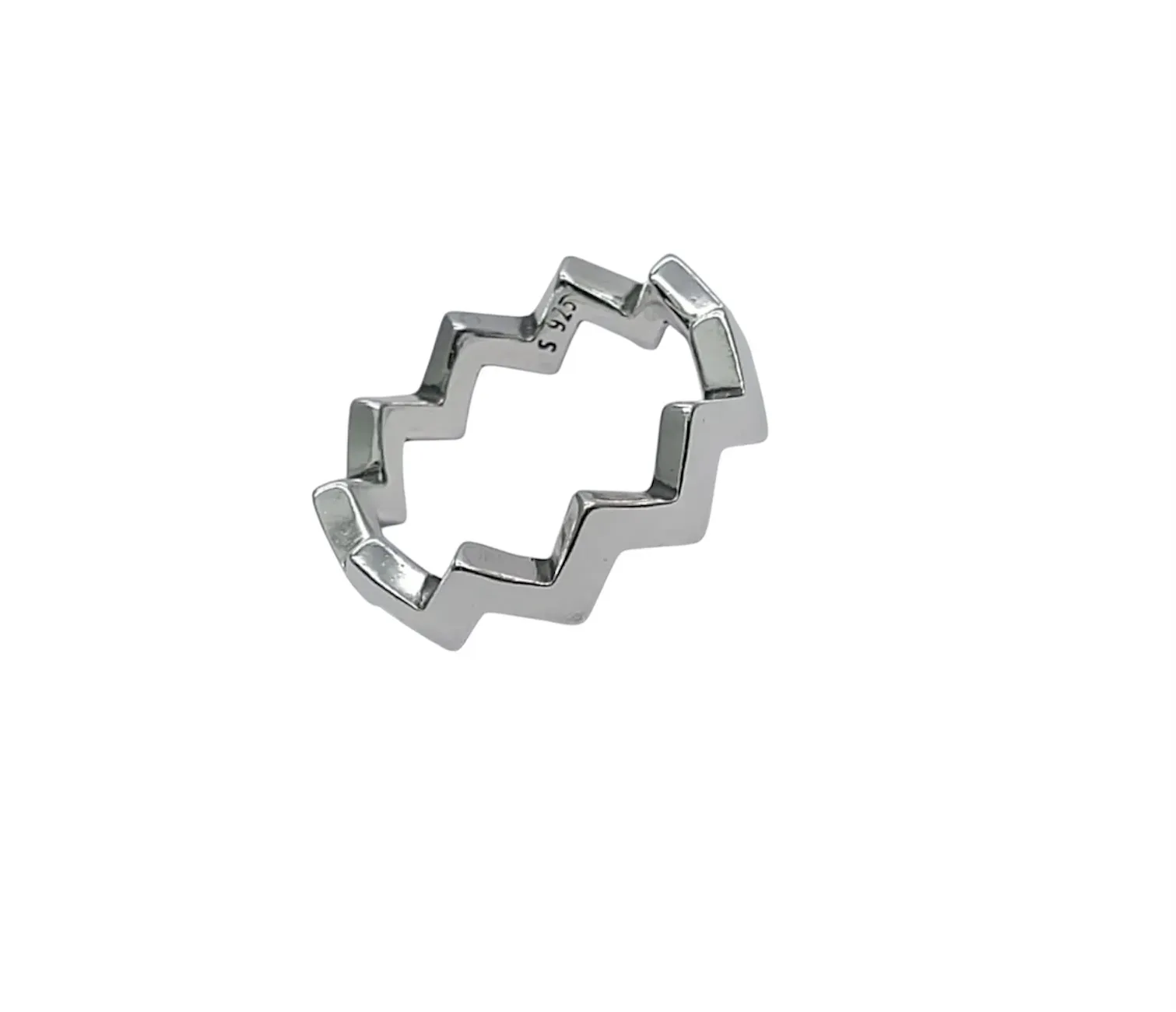 Anillo Zig Zag Tipo Pandora Plata 925