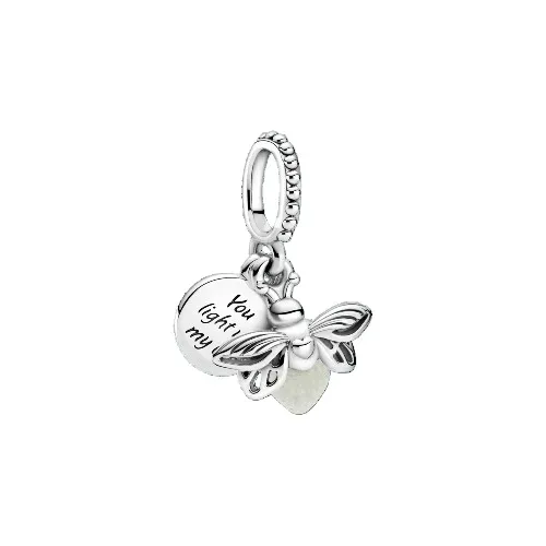 Charm Colgante Luciérnaga Que Brilla en la Oscuridad TIPO Pandora Plata 925