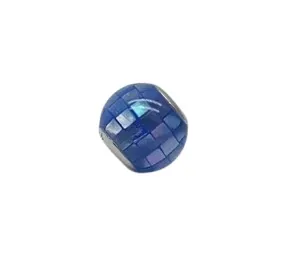 Charm Vidrio Azul Plata 925