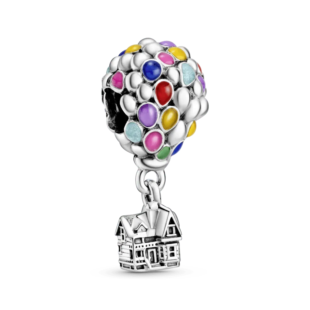 Charm de la Casa y Los Globos de Up de Disney Tipo Pandora Plata 925