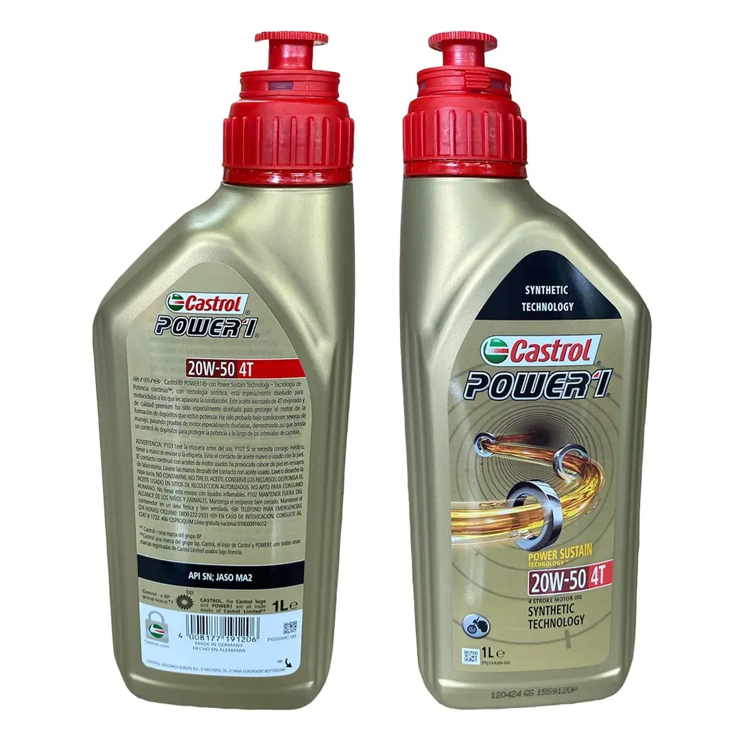 Aceite Castrol Power 1 Sintetico 4T 20W-50 1Lt – 1/4 gal