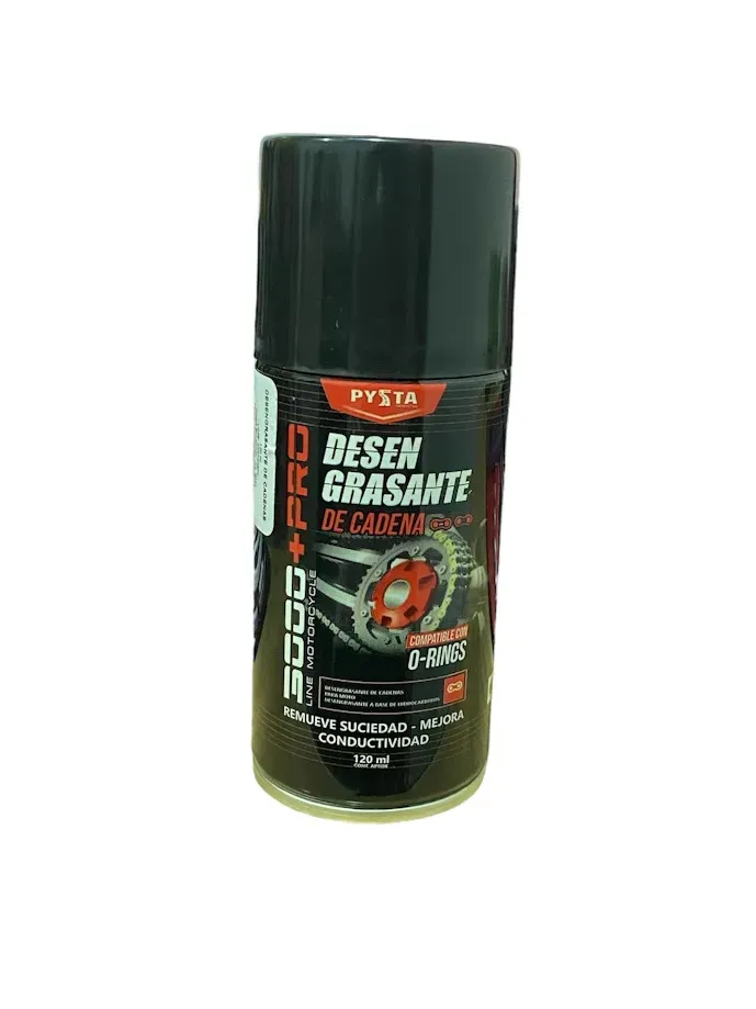 Desengrasante de Cadena Pysta 120ml (Aerosol) - Aplica para motocicleta y bibicleta