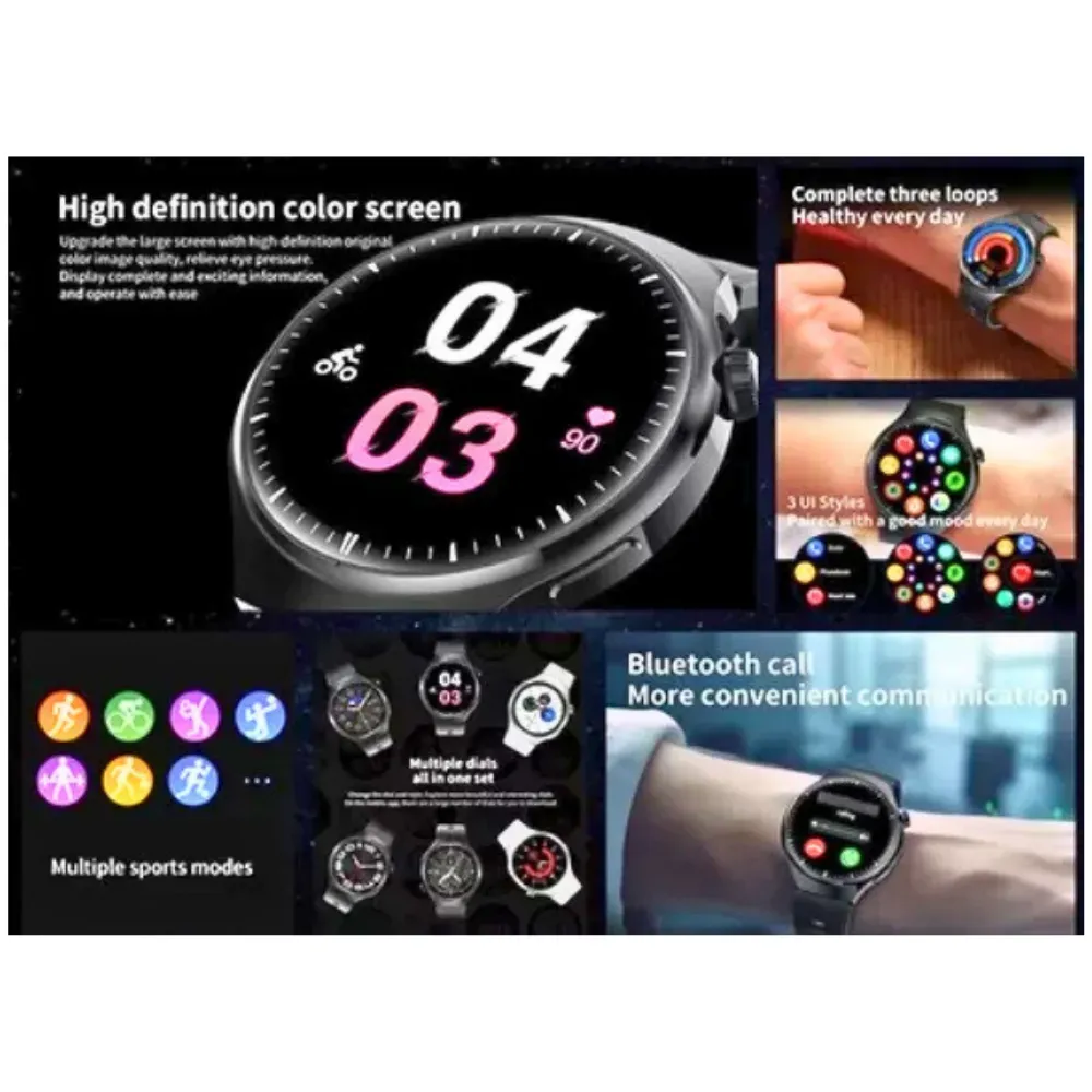 Combo  Reloj Inteligente Smartwatch Watch 4 Pro Suit 8 En 1 Correas Intercambiables