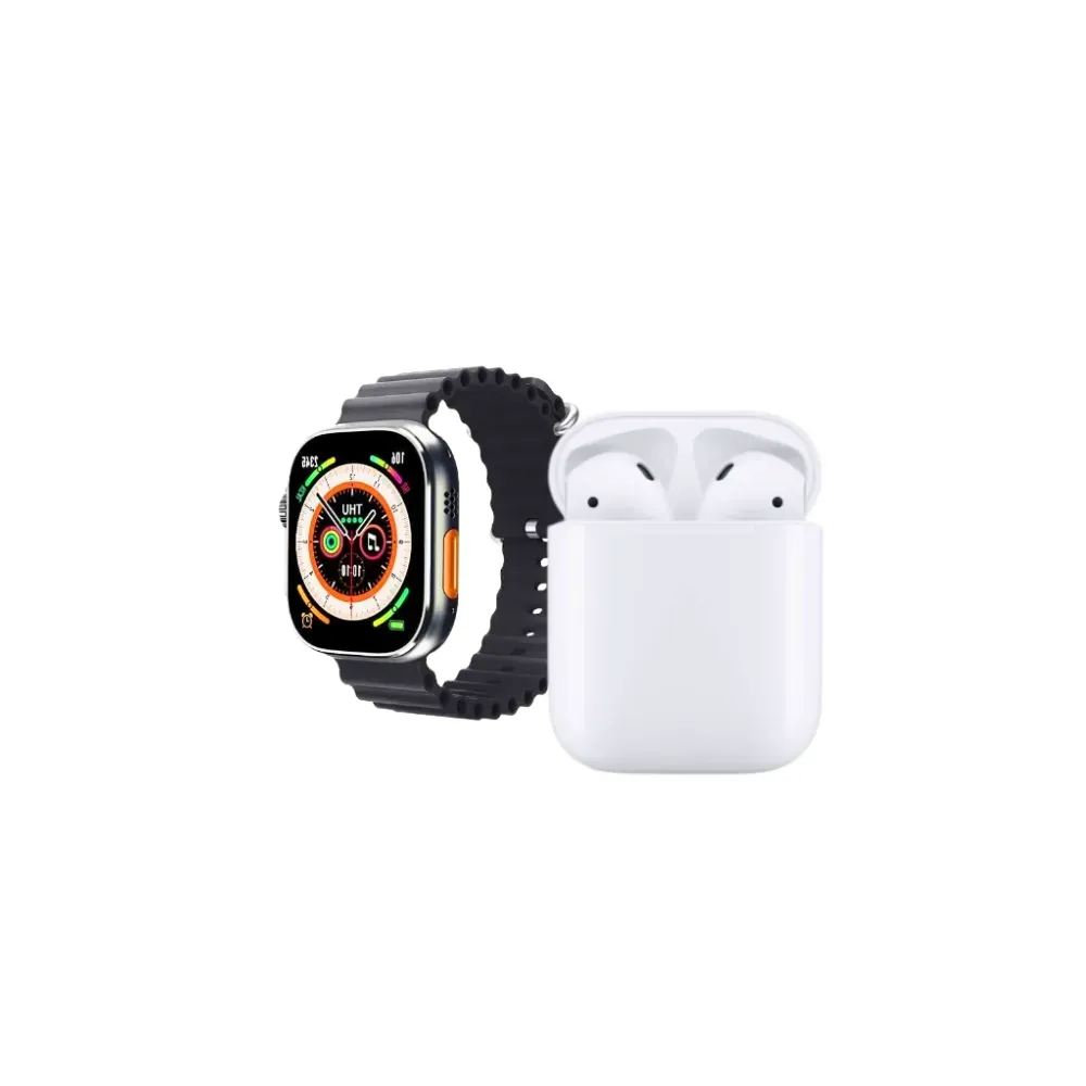 Combo Smartwatch EW68 Ultra Max Con AirPods Pro Segunda Generación