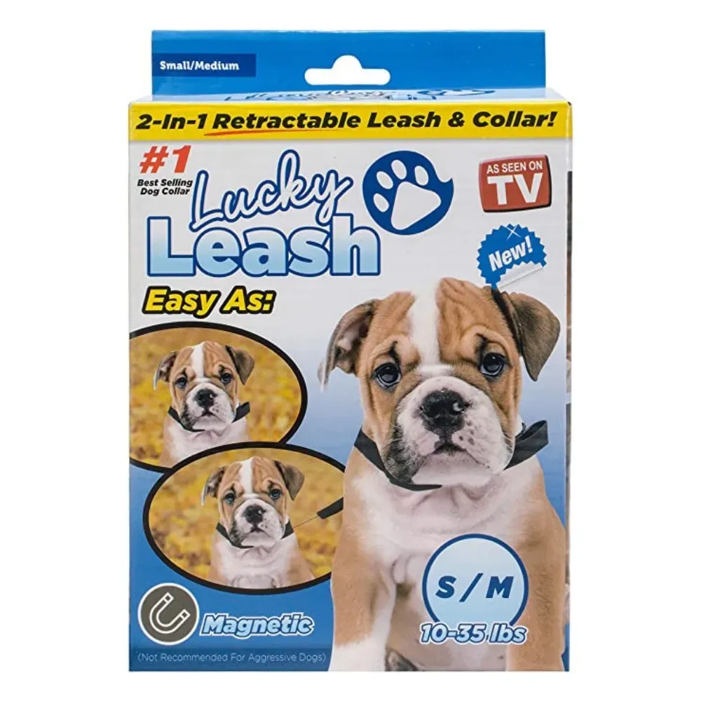 Collar Cuerda Retráctil Magnética Para Perro Lucky Leash