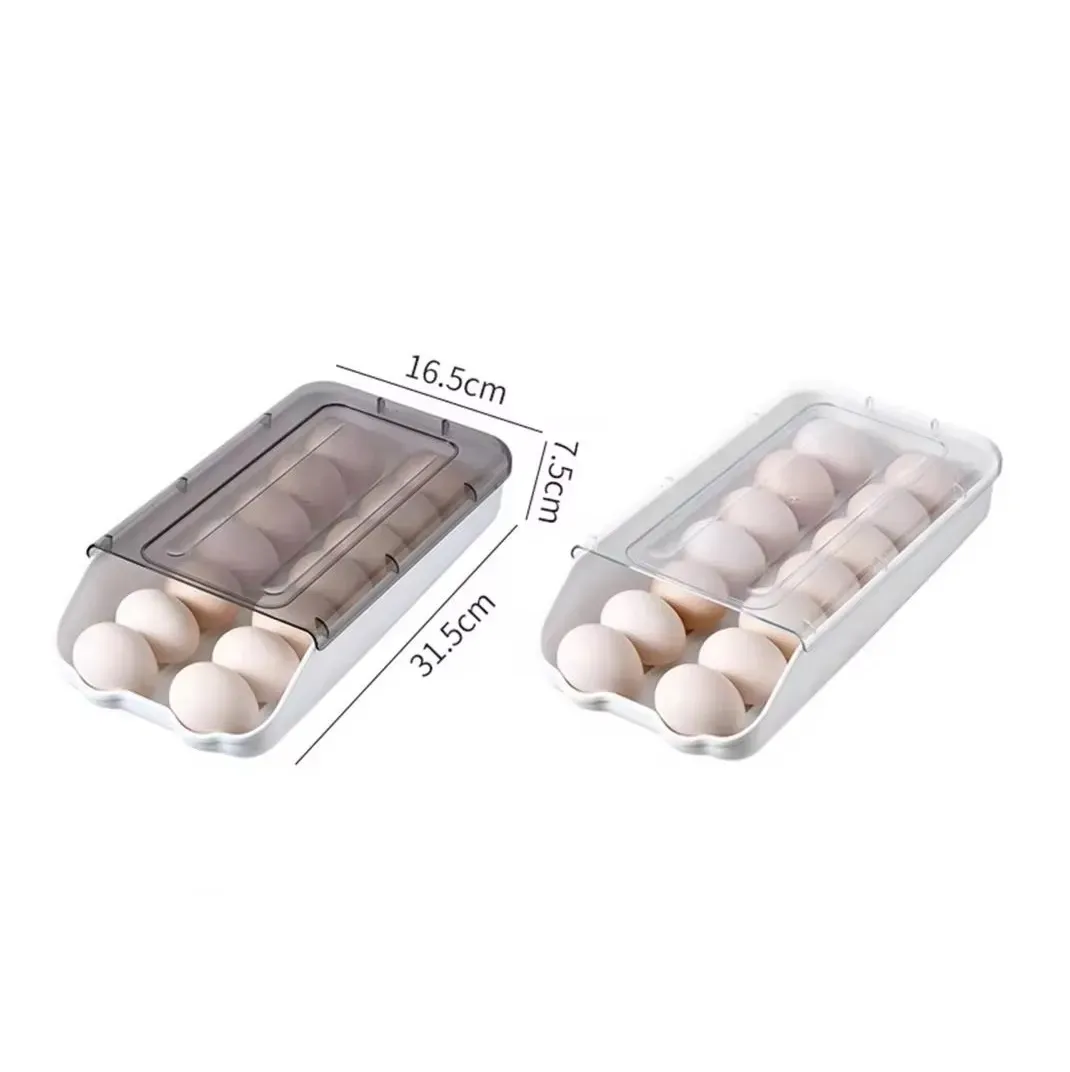 Caja De Almacenamiento De Huevos De Refrigerador Con Cubierta