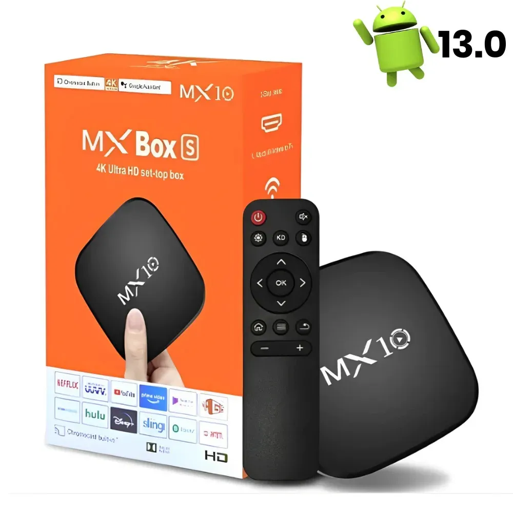 Tv Box Mx10 Box S Android Tv 13 2GB RAM + 16GB Almacenamiento