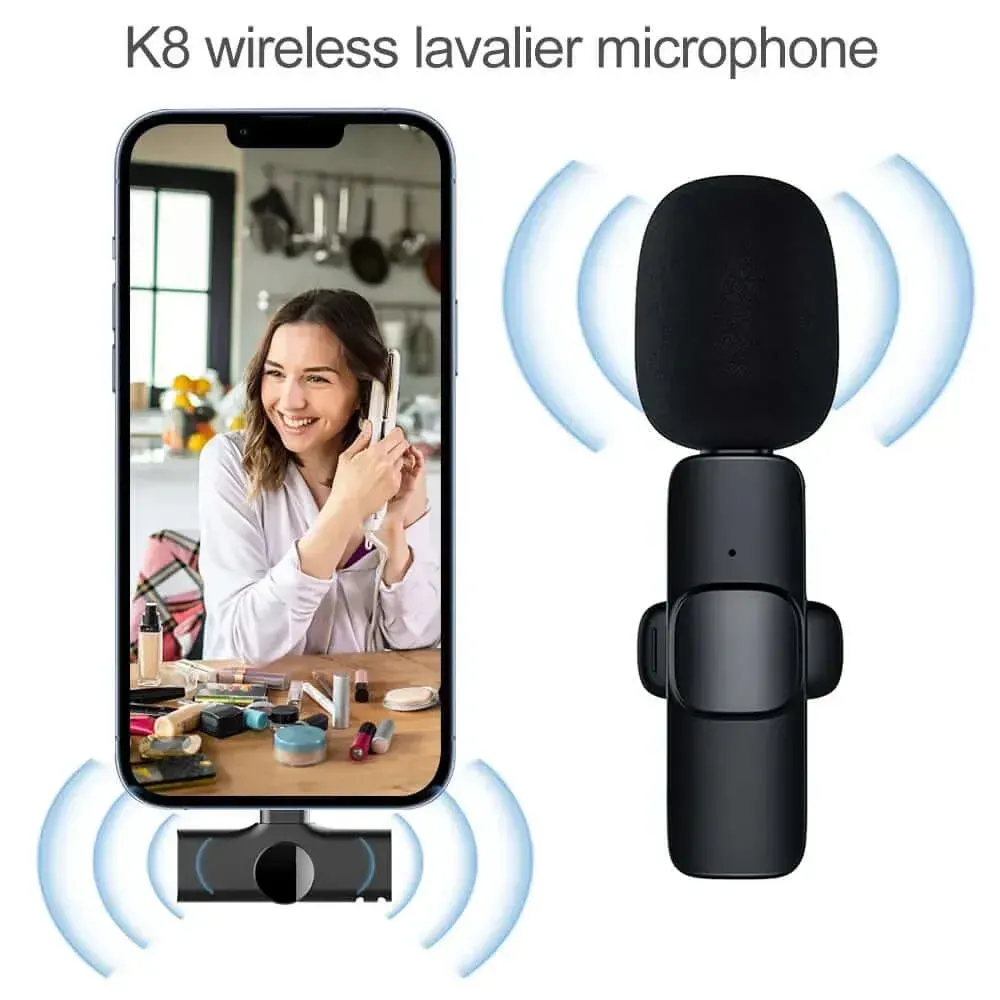 Micrófono Inalámbrico K8 Compatible Con iPhone Y Android Tipo C