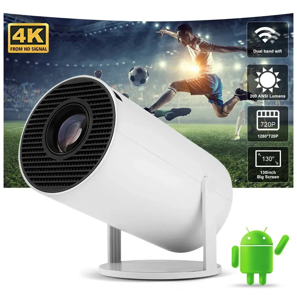 Proyector Hy300 Pro 4K Cine En Casa Dispositivo Con Android 11