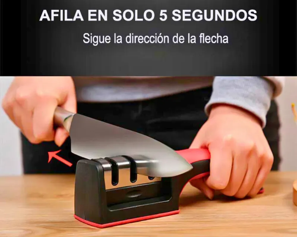 Afilador Cuchillo Tijeras Para Cocina Con Filos Portátil